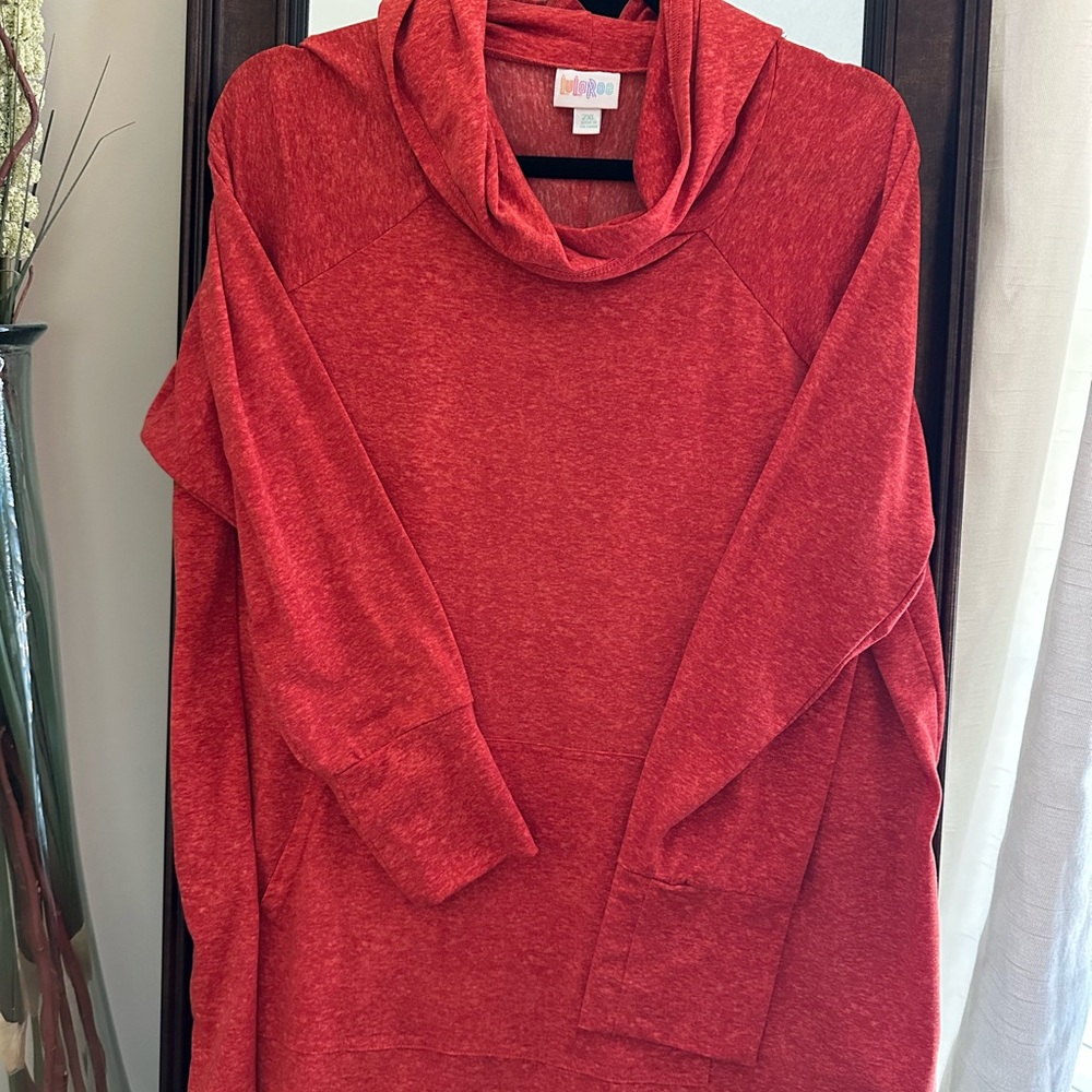Lularoe Red Cowl Neck Sweater
